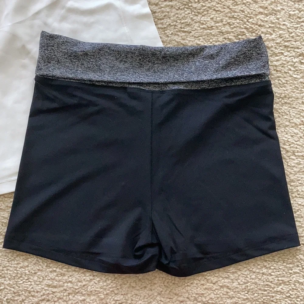 Black & Grey Athletic Shorts - Picture 6 of 8